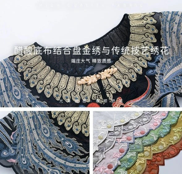 Danfeng Chaoyang 丹凤朝阳 Dawning Phoenix Individual Lace Variety Cloud Collars - Image 8