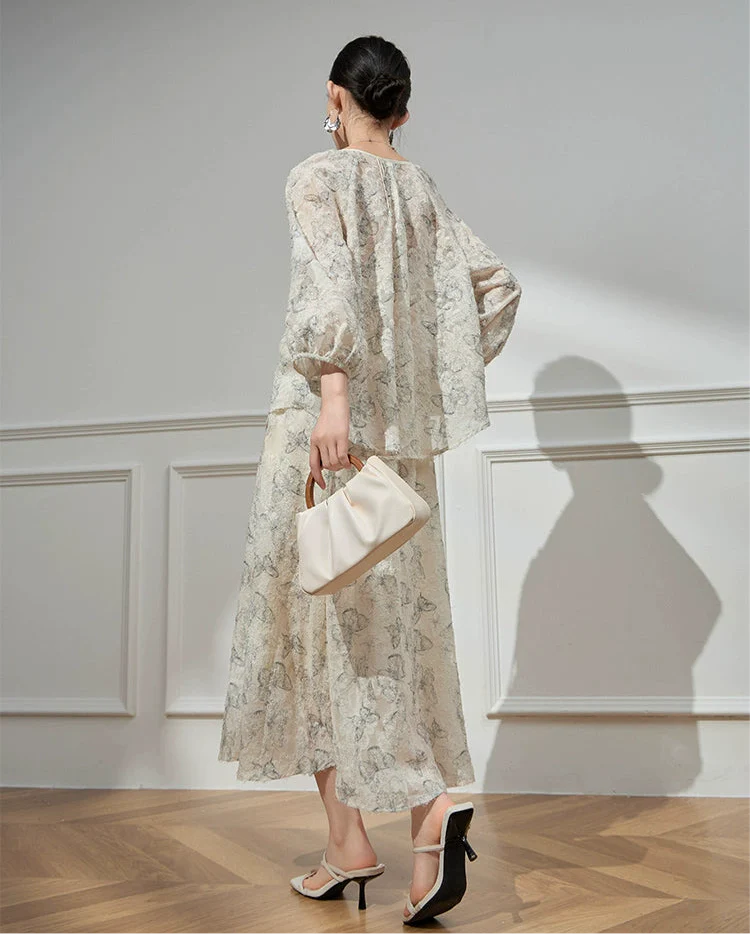 Die Meng 蝶梦 Butterfly Dream New Chinese Style Blouse & Skirt Set - Image 4