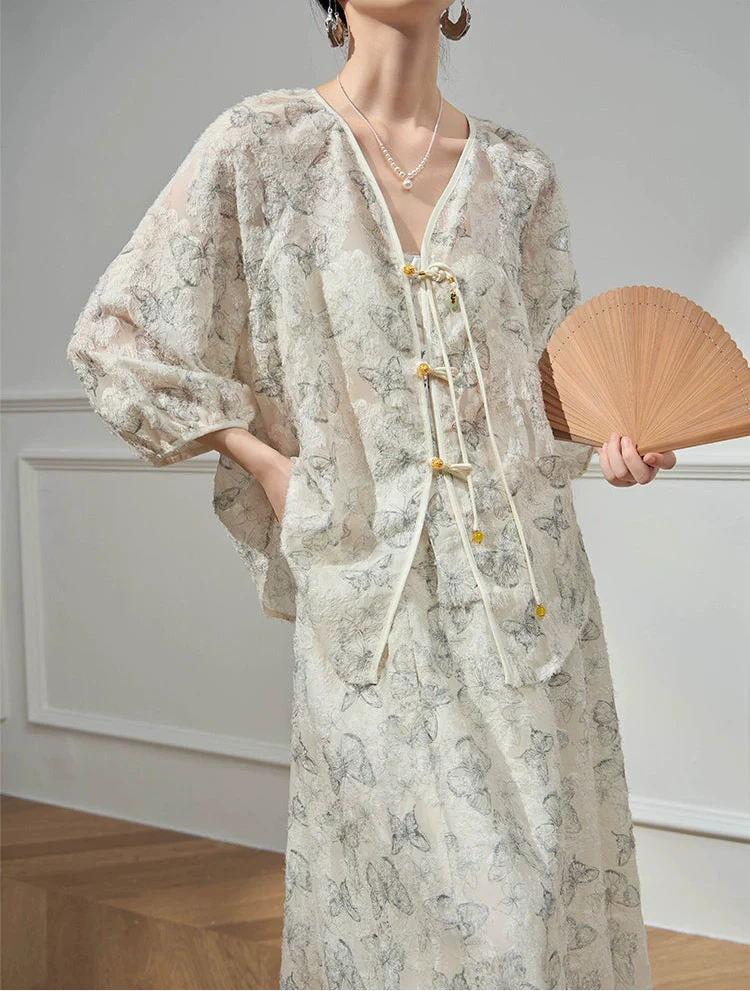 Die Meng 蝶梦 Butterfly Dream New Chinese Style Blouse & Skirt Set - Image 6