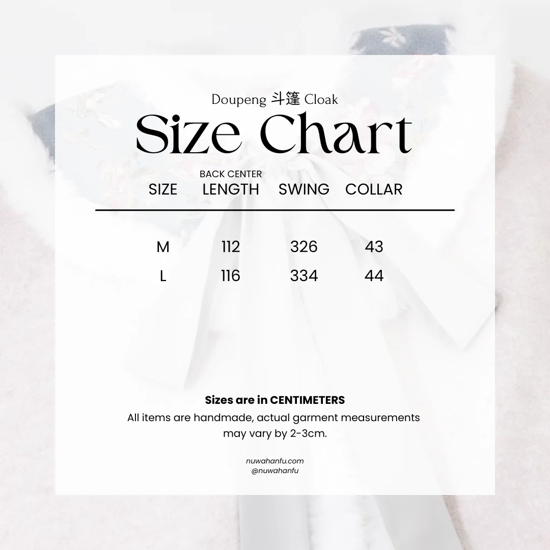 Dong Yu 冬玉 Winter Jade Modern Ming Qing Embroidered Winter Fur Doupeng Cape - Image 17