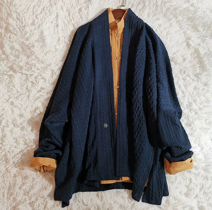 Dou Jiang 豆浆 Soy Milk Modernized Song Unisex Feijixiu Arrow Sleeve Knit Cardigan - Image 10