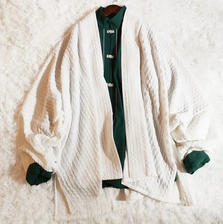 Dou Jiang 豆浆 Soy Milk Modernized Song Unisex Feijixiu Arrow Sleeve Knit Cardigan - Image 11
