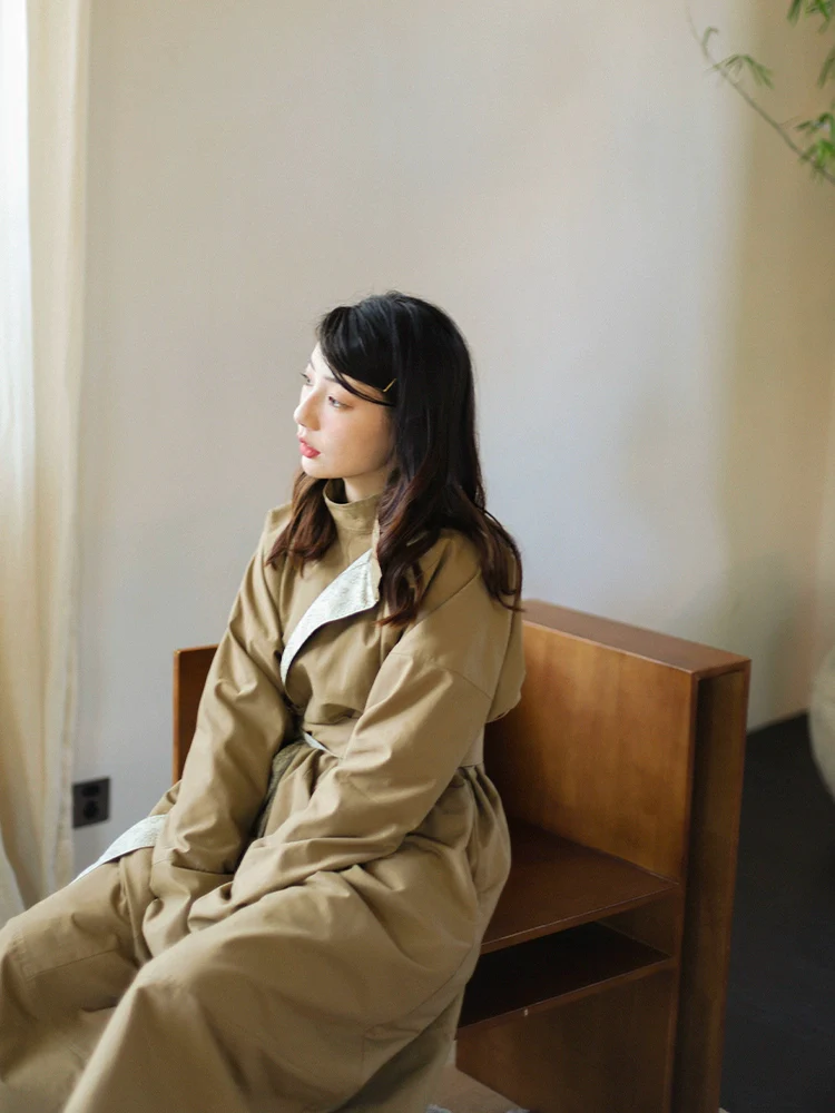 Lang Màn 浪漫 Modernized Tang Dynasty Reversible Yuanlingpao Trench Coat - Image 4