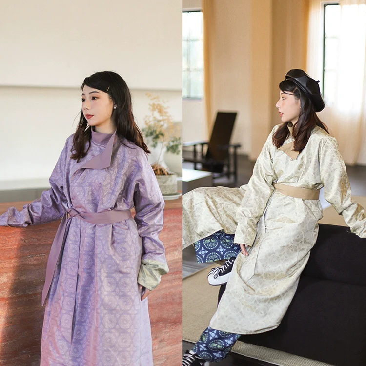 Lang Màn 浪漫 Modernized Tang Dynasty Reversible Yuanlingpao Trench Coat - Image 6