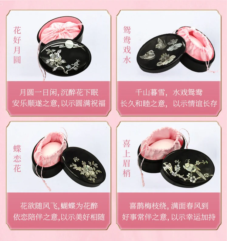 Duck Egg Powder 鸭蛋香粉 Xie Fuchun Traditional Makeup Fragrant Pressed Powder - Light Rose - Image 5