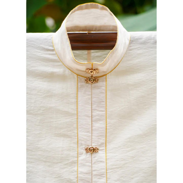 Tian Shui 天水 Sky Water Late Ming Duijin Changshan Parallel Panel Shirt - Image 11