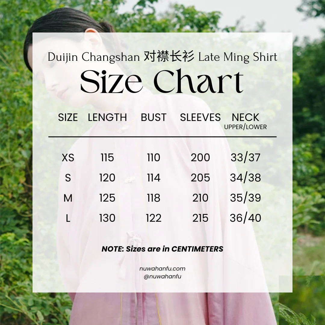 Tian Shui 天水 Sky Water Late Ming Duijin Changshan Parallel Panel Shirt - Image 13