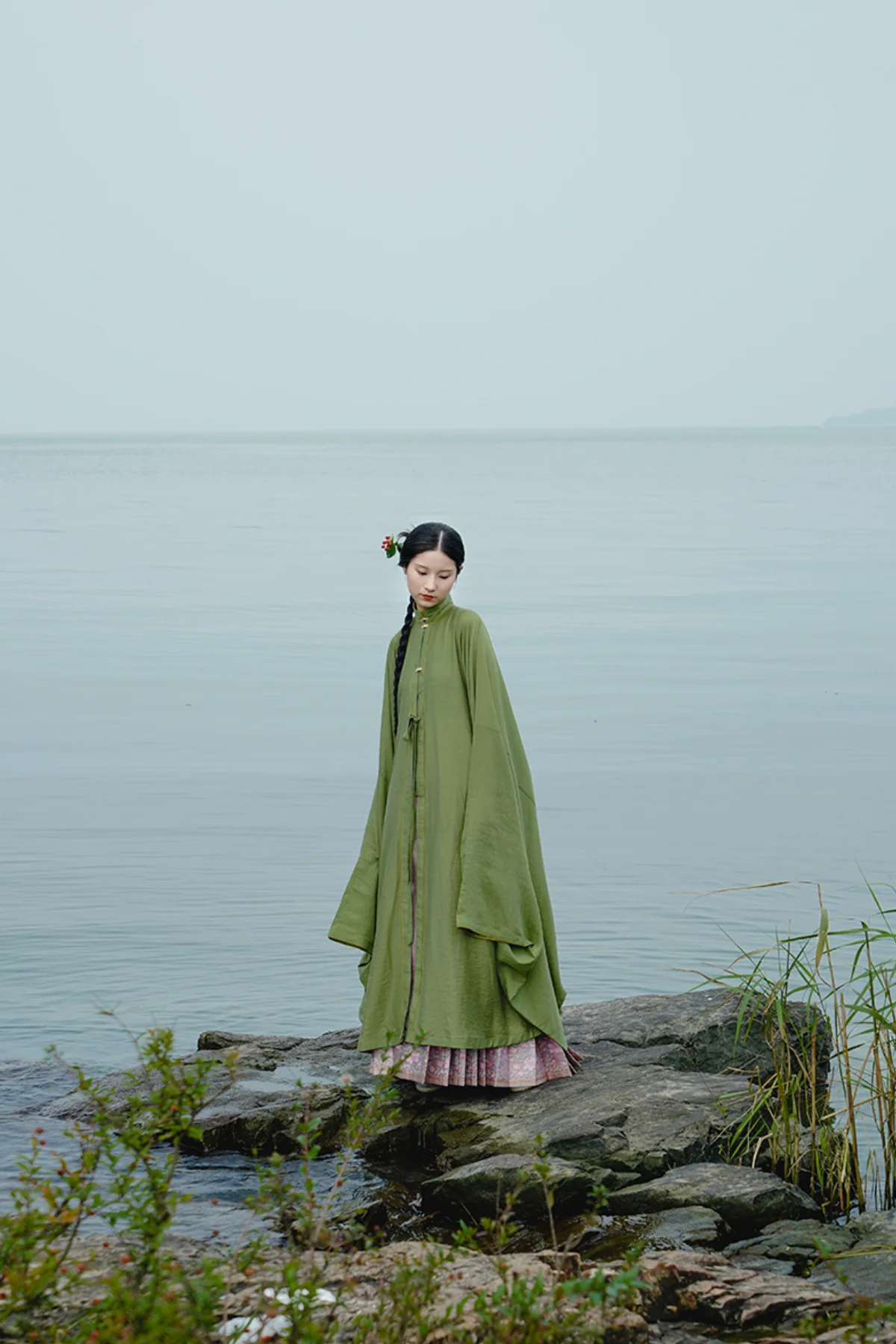Tian Shui 天水 Sky Water Late Ming Duijin Changshan Parallel Panel Shirt - Image 3