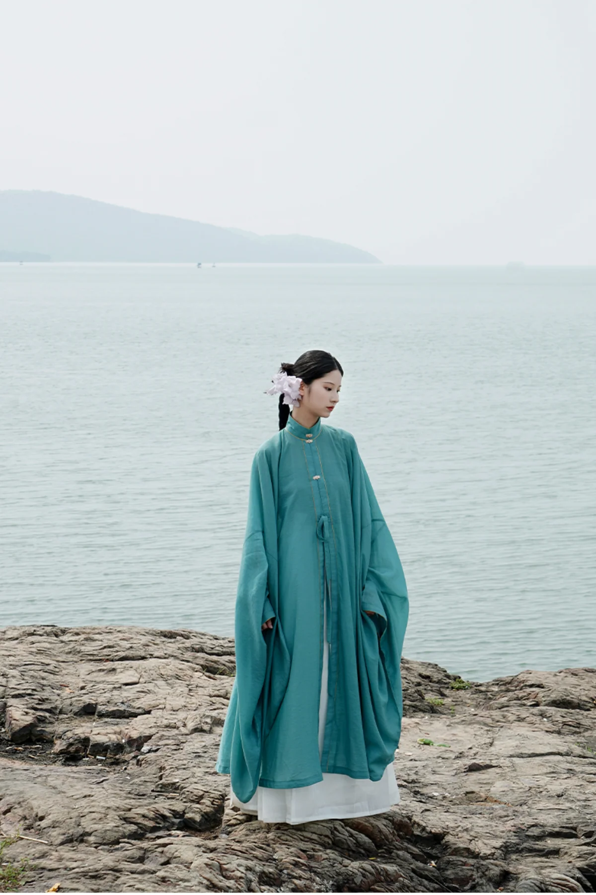 Tian Shui 天水 Sky Water Late Ming Duijin Changshan Parallel Panel Shirt - Image 6