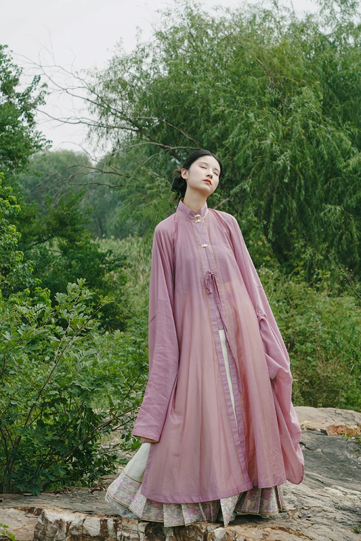 Tian Shui 天水 Sky Water Late Ming Duijin Changshan Parallel Panel Shirt - Image 7