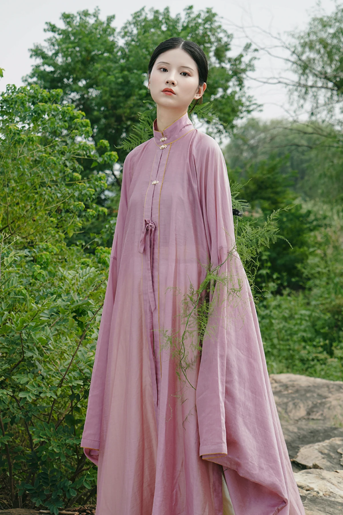 Tian Shui 天水 Sky Water Late Ming Duijin Changshan Parallel Panel Shirt - Image 8
