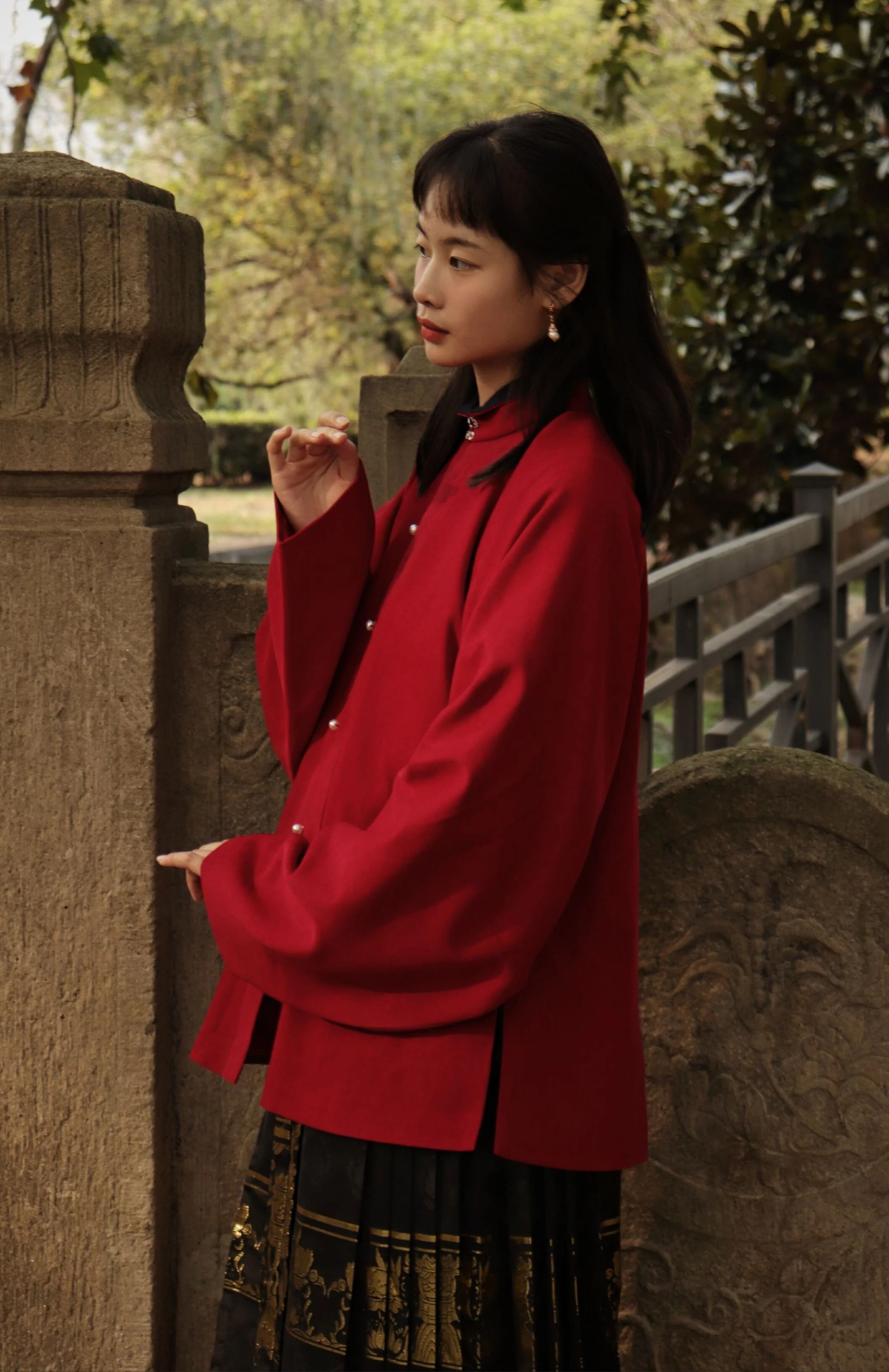 Egg Yolk 熟蛋 Ming Dynasty Contrast Collar Pipa Sleeves Liling Duijin Shirt - Image 11