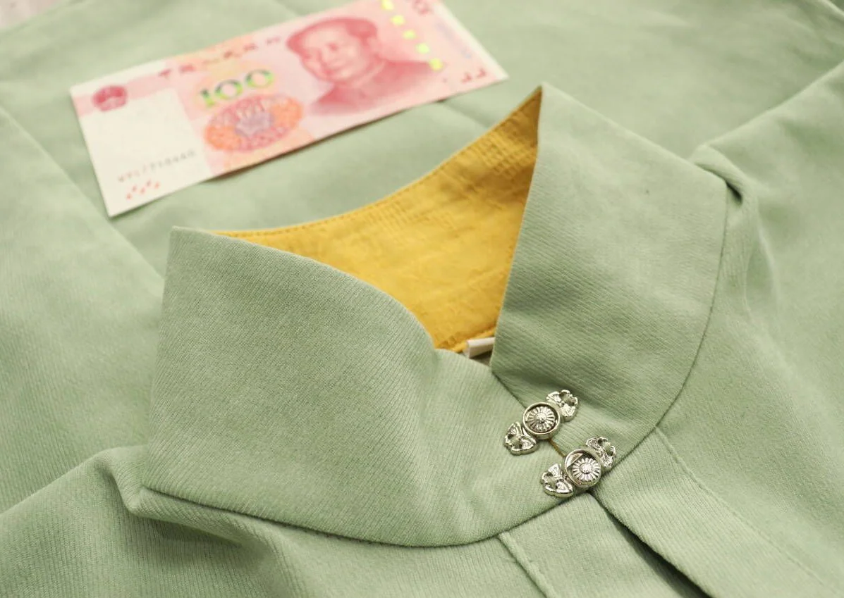 Egg Yolk 熟蛋 Ming Dynasty Contrast Collar Pipa Sleeves Liling Duijin Shirt - Image 17