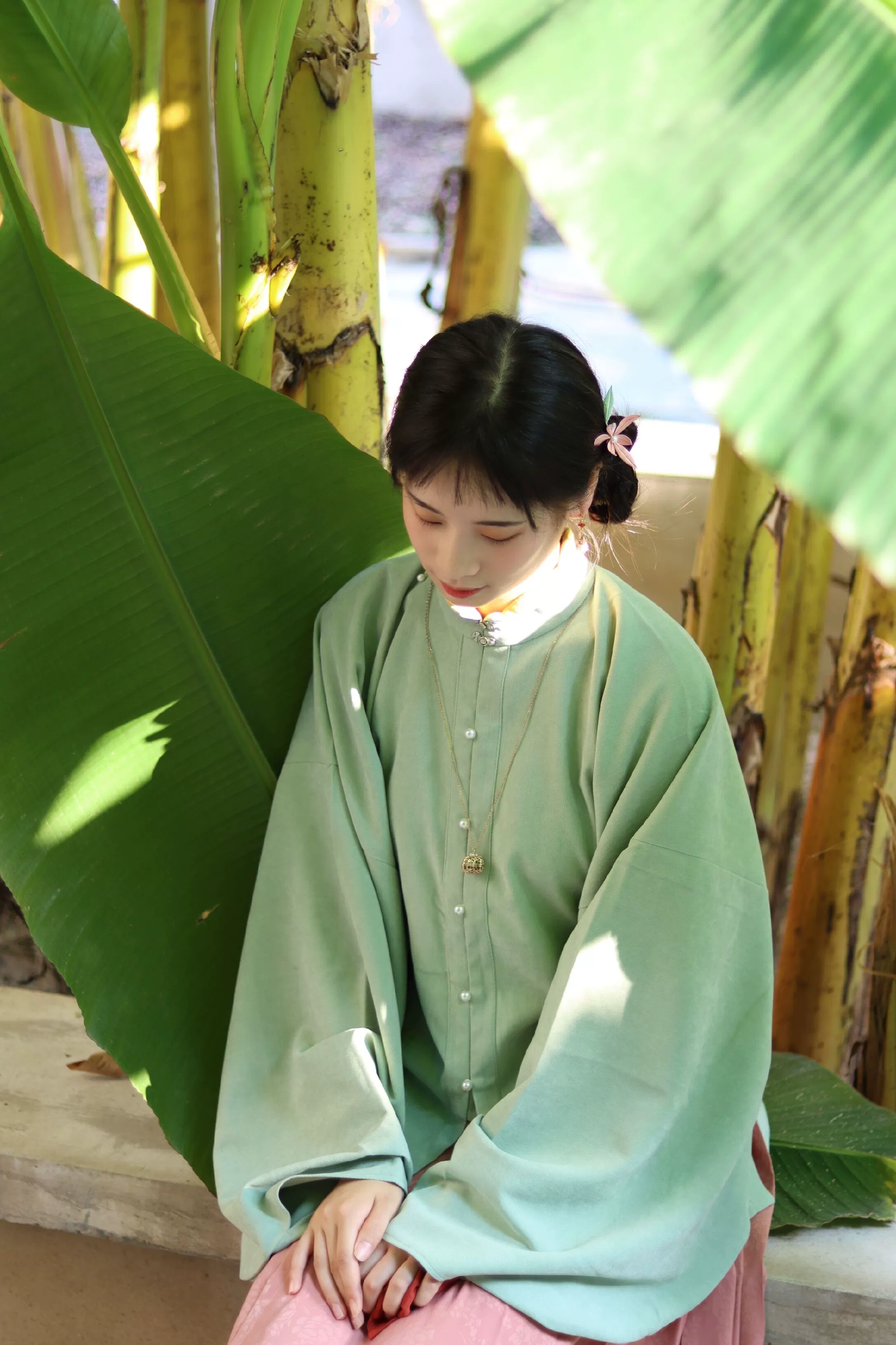 Egg Yolk 熟蛋 Ming Dynasty Contrast Collar Pipa Sleeves Liling Duijin Shirt - Image 3