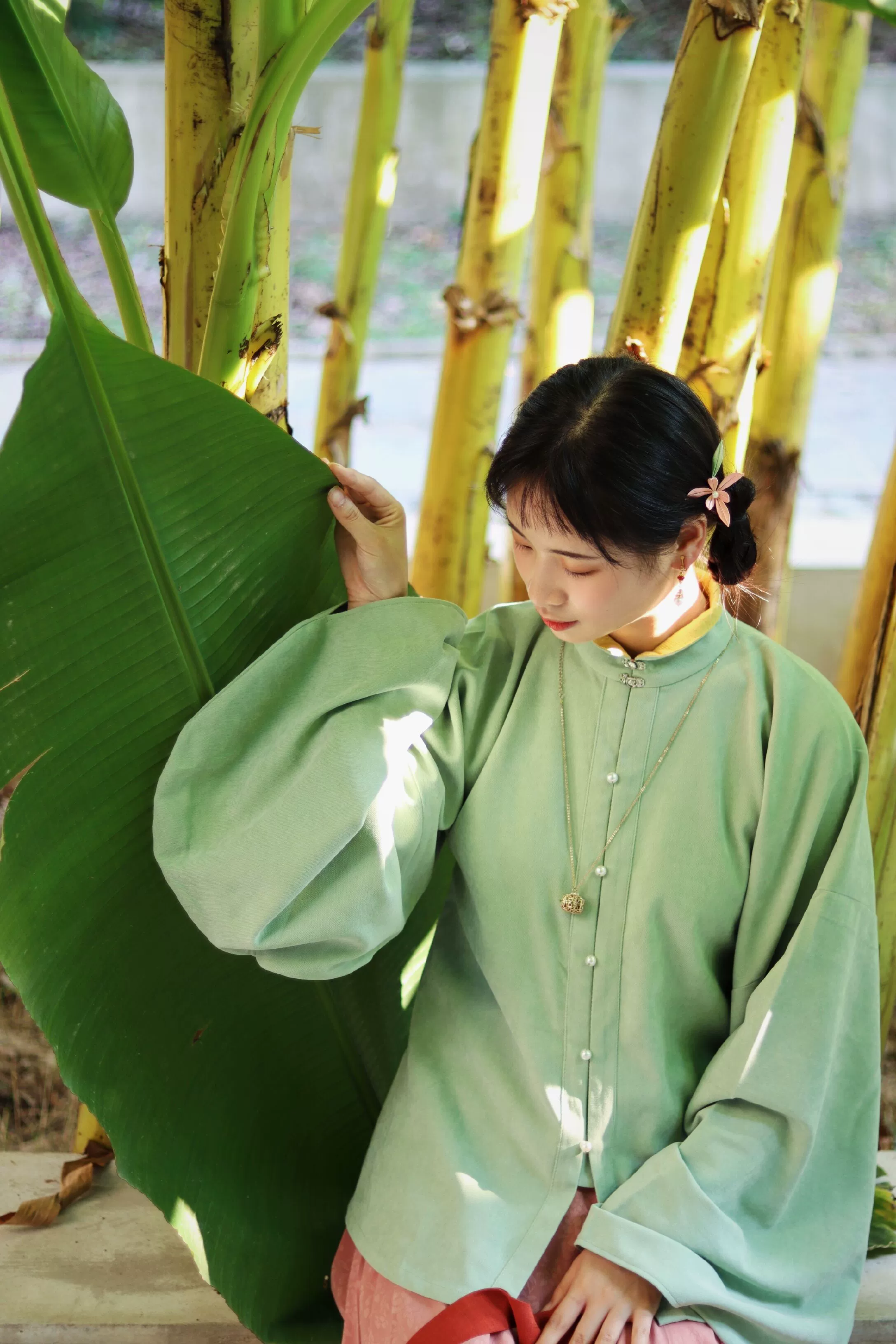 Egg Yolk 熟蛋 Ming Dynasty Contrast Collar Pipa Sleeves Liling Duijin Shirt - Image 9