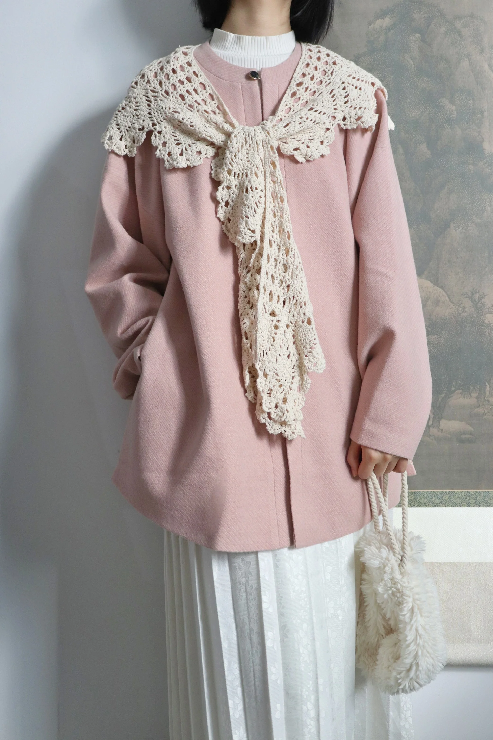 Fan Shiliu 番石榴 Guava Modernized Ming Dynasty Yuanling Ao Wool Blend Short Winter Coat - Image 10