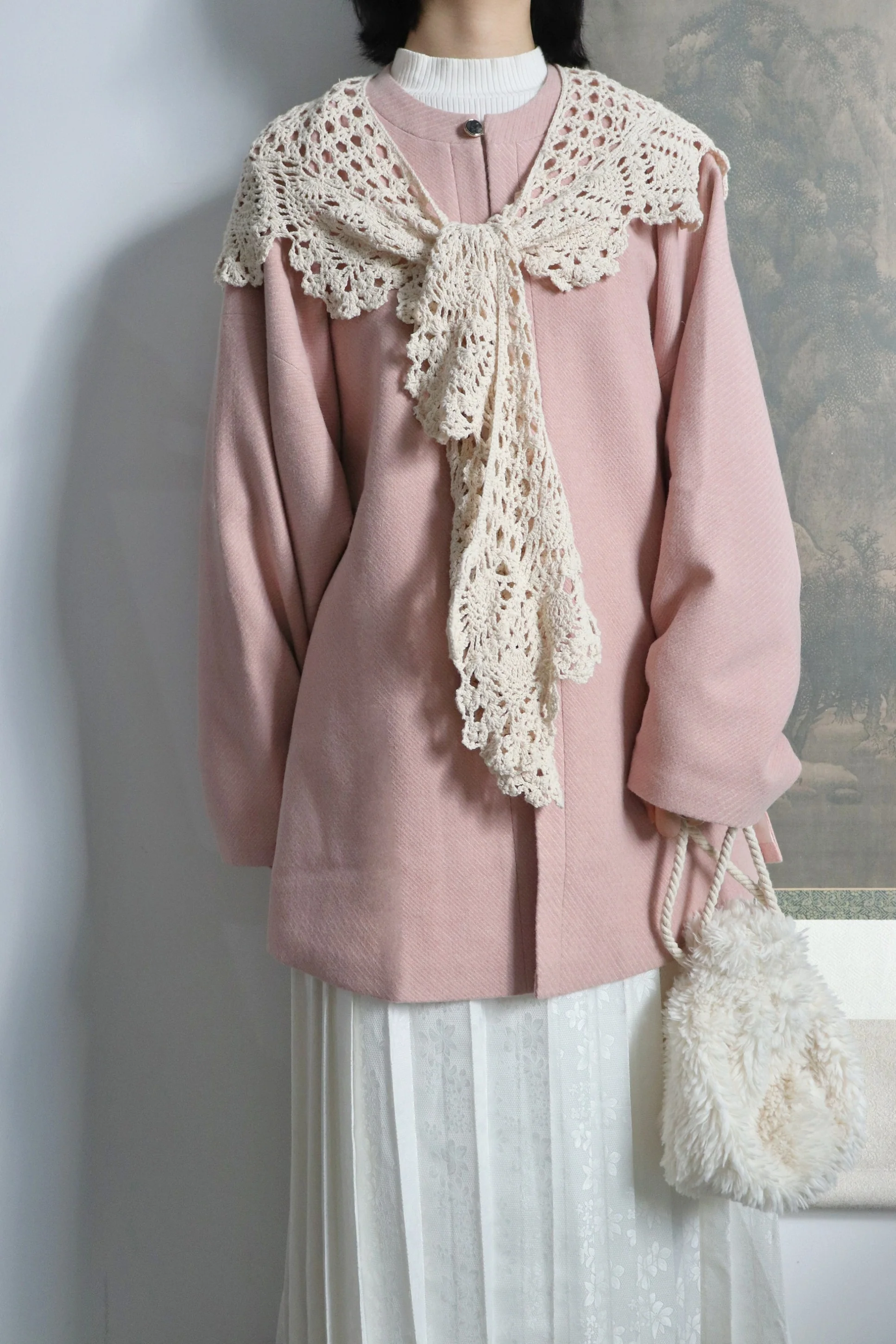 Fan Shiliu 番石榴 Guava Modernized Ming Dynasty Yuanling Ao Wool Blend Short Winter Coat - Image 11