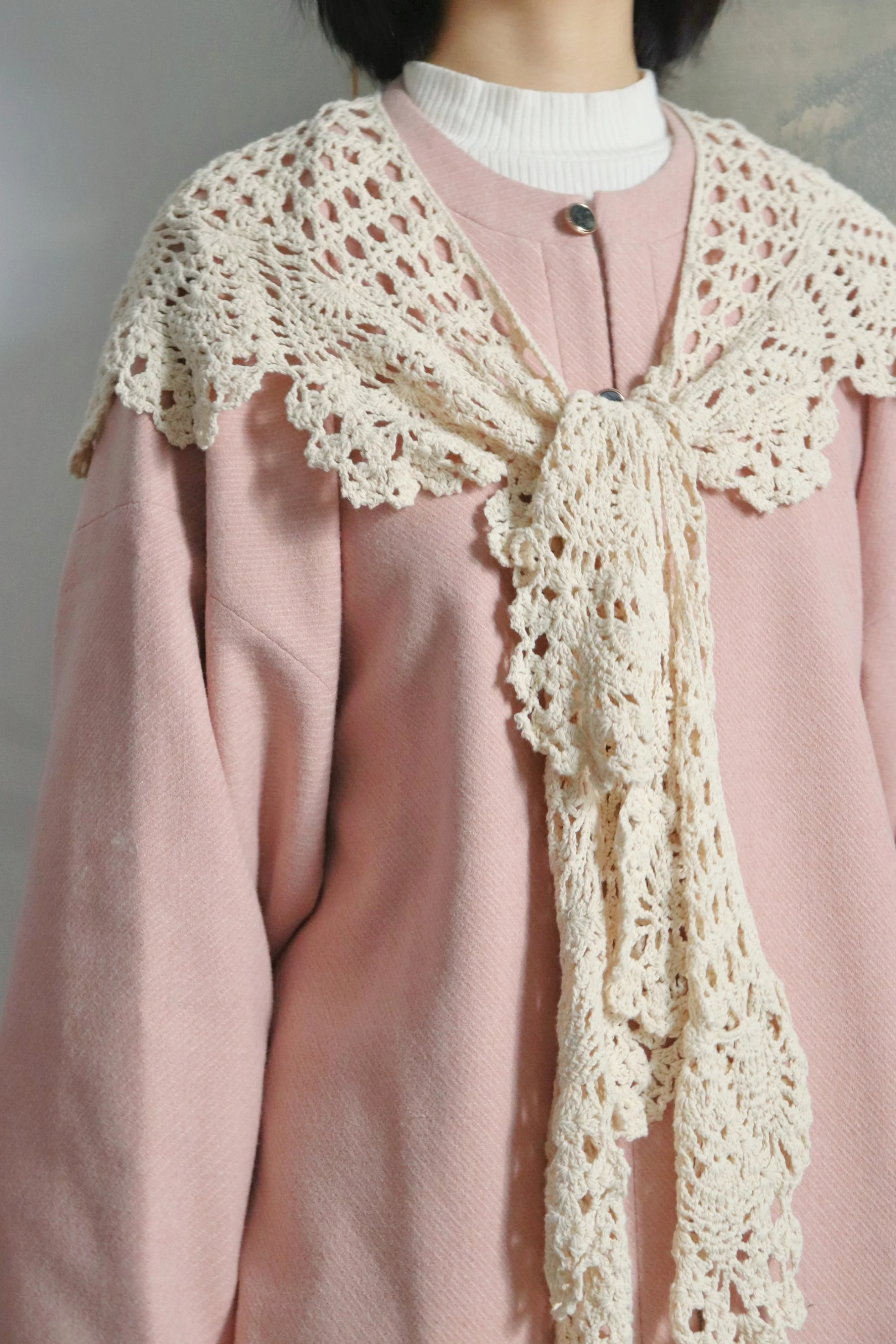 Fan Shiliu 番石榴 Guava Modernized Ming Dynasty Yuanling Ao Wool Blend Short Winter Coat - Image 3
