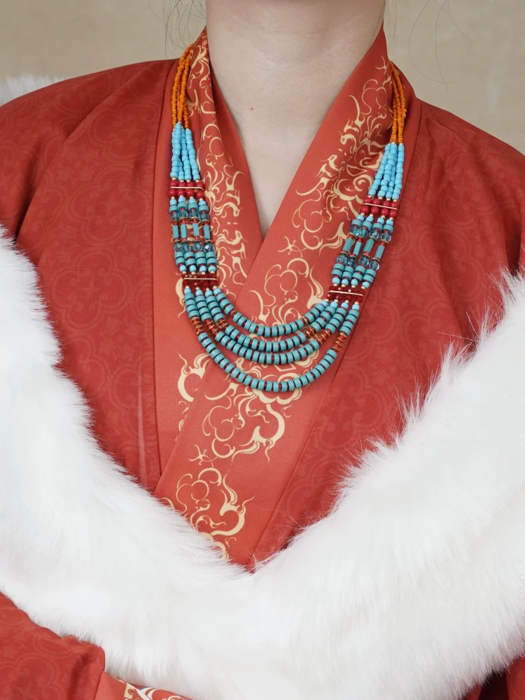 Fang Songshi 仿松石 Turquoise Beaded Warring States Western Chinese Necklace - Image 5