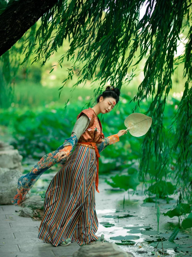 Fei Feng 飞凤 Flying Phoenix & Butterfly Wu Zhou Restoration Hanfu Set - Image 3