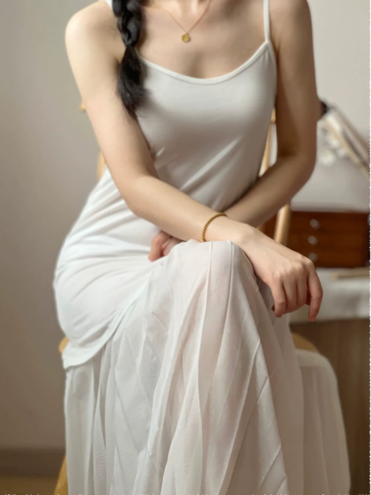 Feilaibo 飞来波 Flapper's Pleated Petticoat Qipao Slip Dress - Image 4