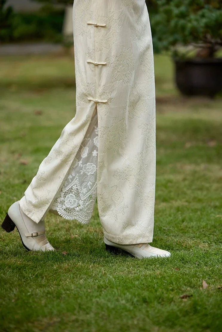 Fu Li 福利 Cotton Lace Qipao Modesty Pants - Image 4