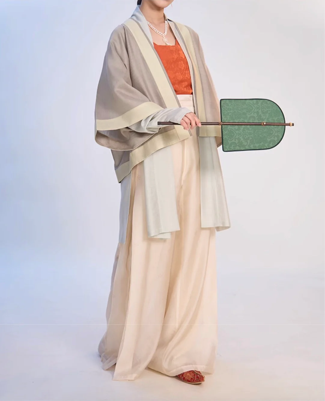 Fu Penzi 覆盆子 Raspberry Southern Song Restoration Hedangku Pants & Haoxiu Racoon Sleeve Shanku Set - Image 10