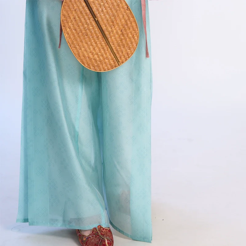 Fu Penzi 覆盆子 Raspberry Southern Song Restoration Hedangku Pants & Haoxiu Racoon Sleeve Shanku Set - Image 21