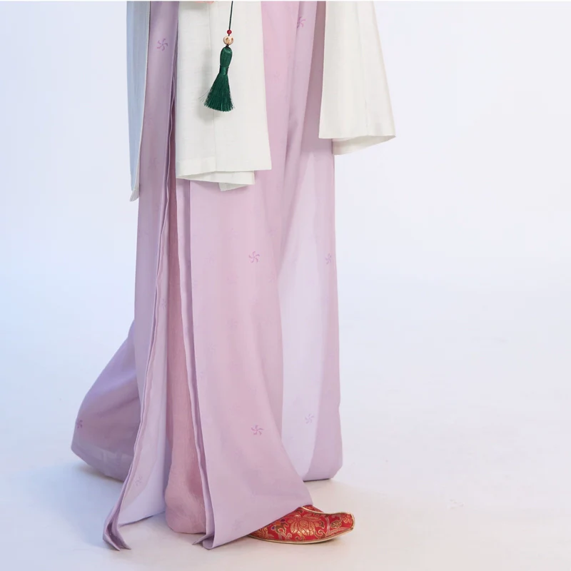 Fu Penzi 覆盆子 Raspberry Southern Song Restoration Hedangku Pants & Haoxiu Racoon Sleeve Shanku Set - Image 23