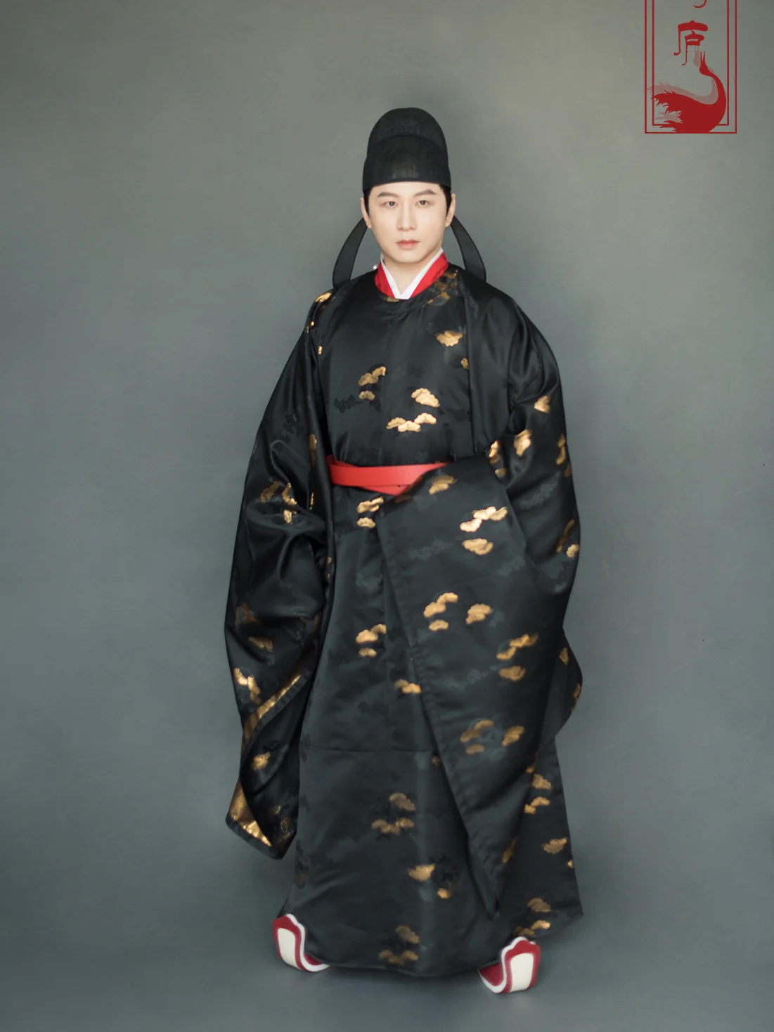 Gong Fu 公服 Northern Song Restoration Men's Court Uniform Yuanlingpao Round Collar Robe - Image 4