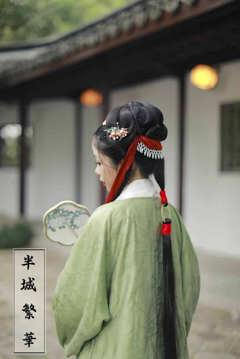 Gong Qiang 宫墙 Palace Wall Song Ming Pearl Ribbon Hair Accessory - Image 6