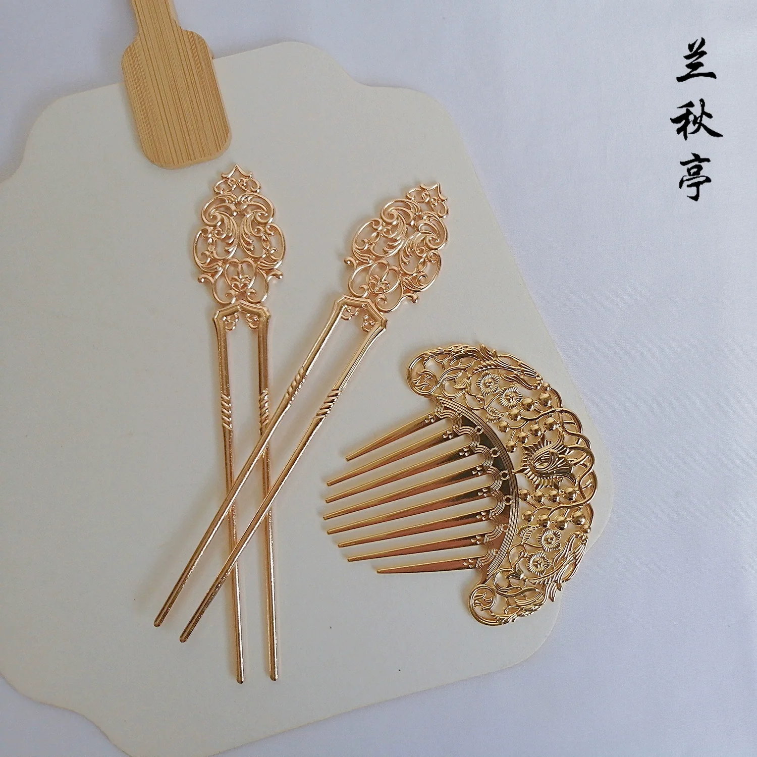 Gong Ting 宫廷 Tang Dynasty Palace Various Hairpins & Combs Set - Image 2