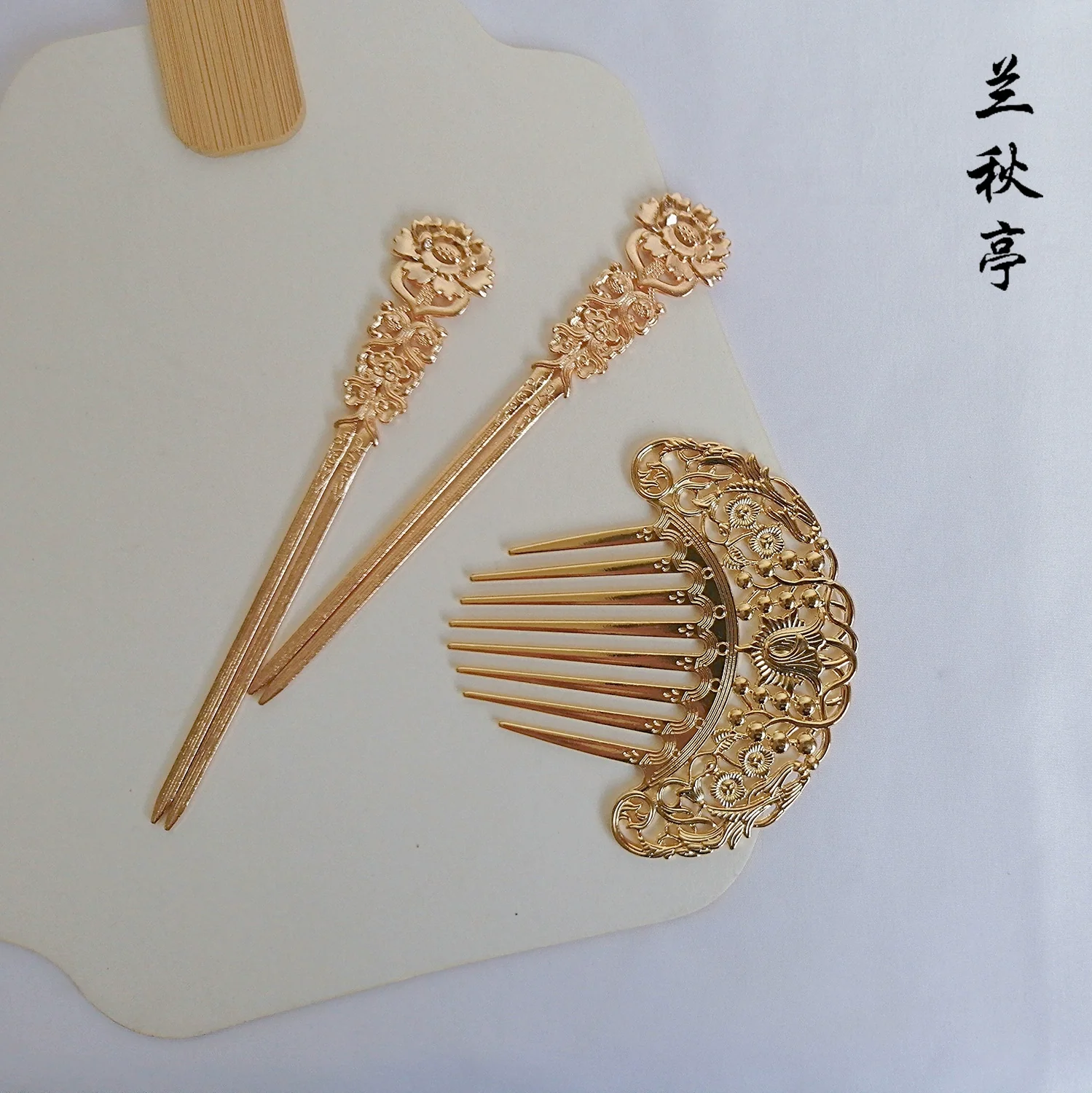 Gong Ting 宫廷 Tang Dynasty Palace Various Hairpins & Combs Set - Image 4