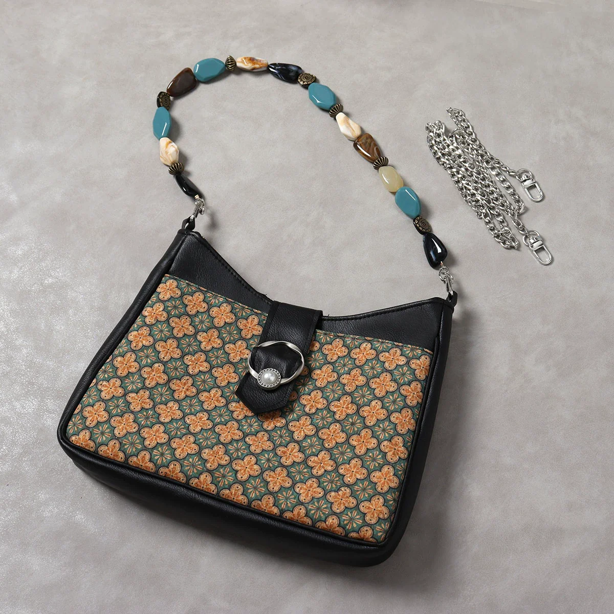 Gu Hua 古花 Ancient Flower Leather Shoulder Bag - Image 10