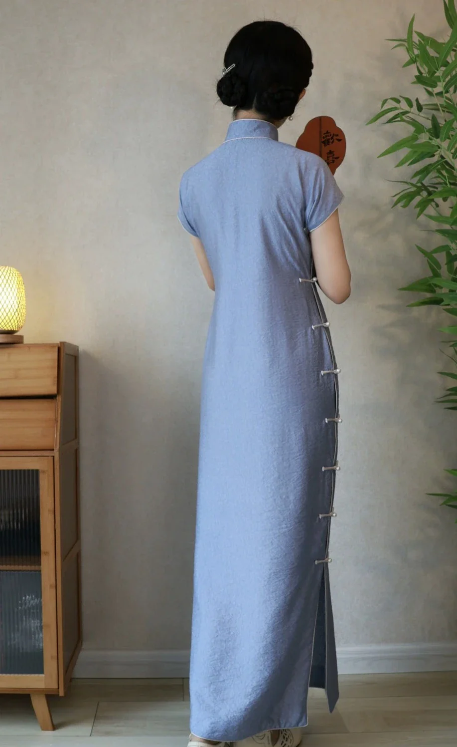 Gu Shu 古书 Vintage Book 1930s Daily Pearl Short Sleeve Qipao - Image 5