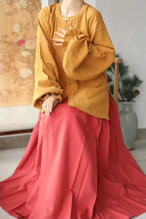 Gui Lu 归路 The Path Home Modernized Tang Ming Cotton Trousers Set - Image 10