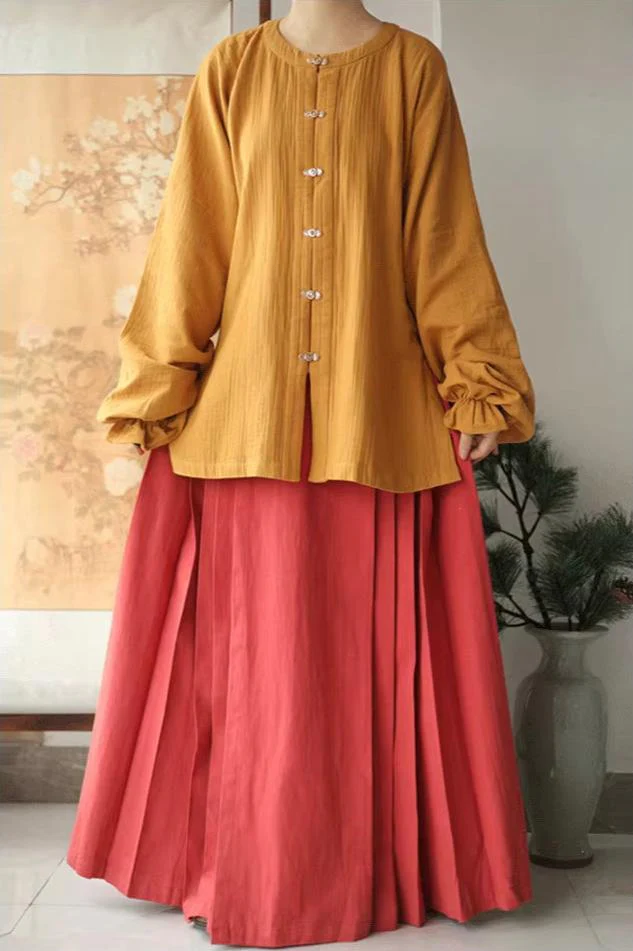 Gui Lu 归路 The Path Home Modernized Tang Ming Cotton Trousers Set - Image 2