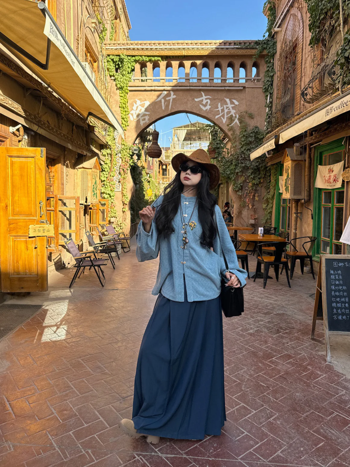 Haiyan 海盐 Sea Salt Modernized Ming Plus Size Knit Standing Collar Top & Easy Wear Mamian Skirt - Image 10