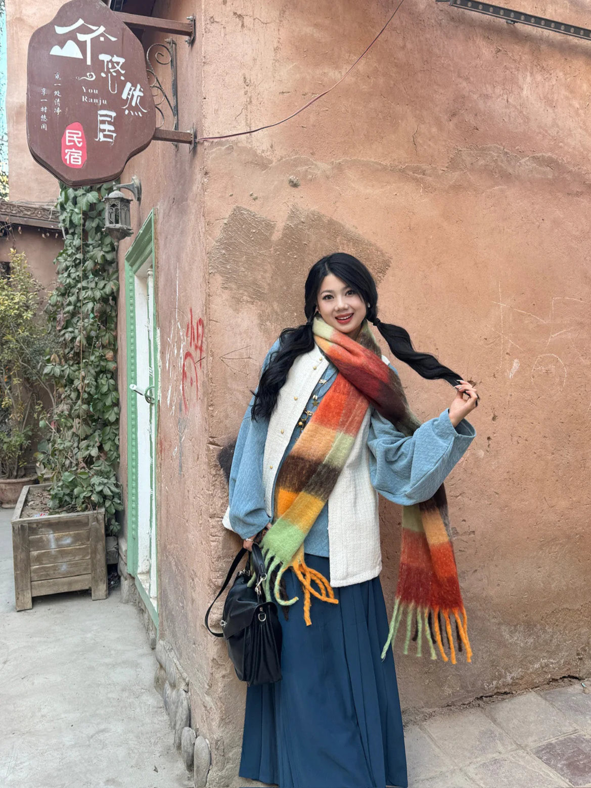 Haiyan 海盐 Sea Salt Modernized Ming Plus Size Knit Standing Collar Top & Easy Wear Mamian Skirt - Image 13