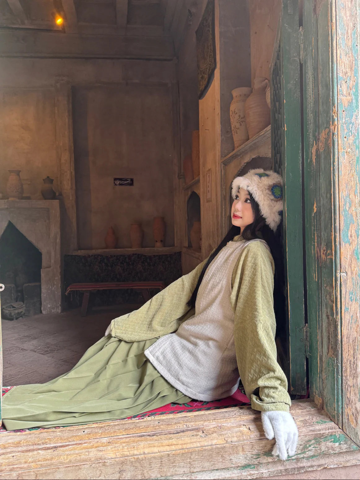 Haiyan 海盐 Sea Salt Modernized Ming Plus Size Knit Standing Collar Top & Easy Wear Mamian Skirt - Image 21