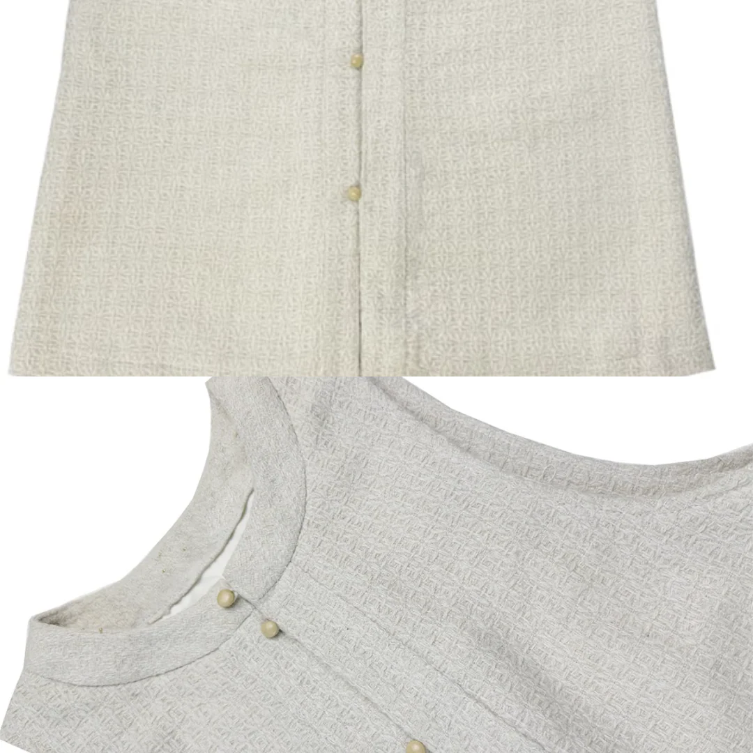 Haiyan 海盐 Sea Salt Modernized Ming Plus Size Knit Standing Collar Top & Easy Wear Mamian Skirt - Image 26