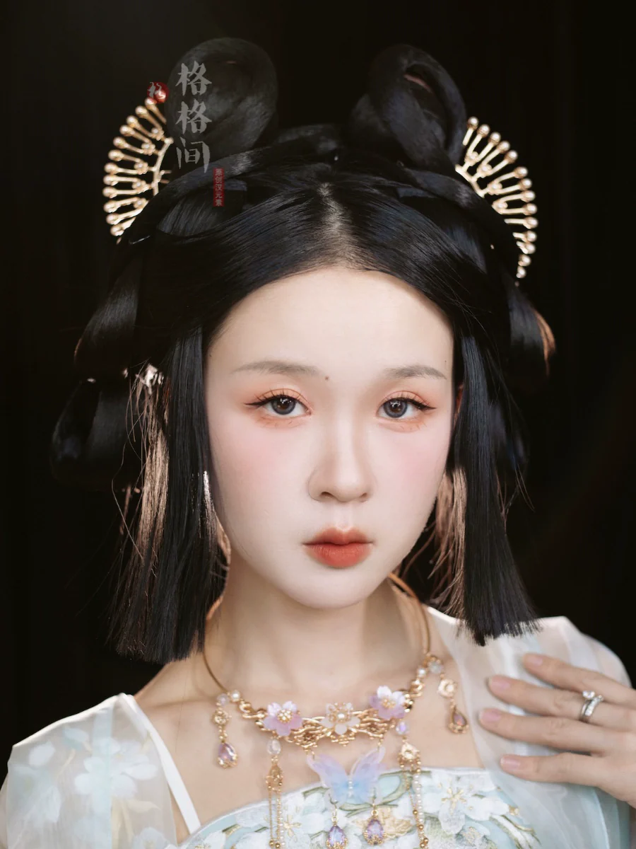 Halo 光环 Double Tiered Pearl Tang Ming Curved Hairpins - Image 3