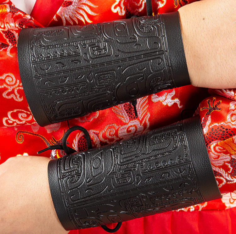 Shouwen Hulan 兽纹护腕 Mythical Beast Braces Hanfu Artificial Leather Accessory - Image 6