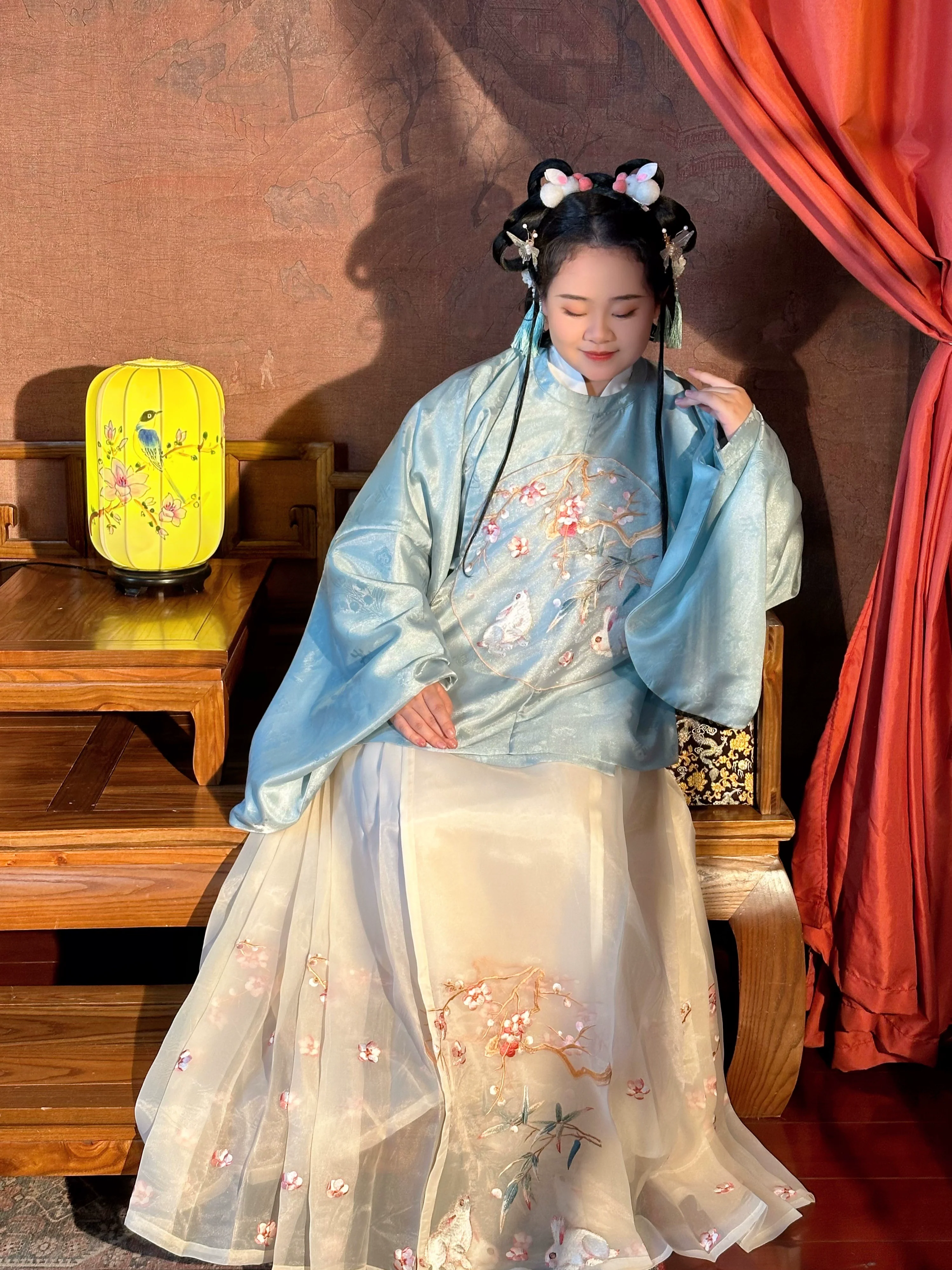 Happy Bunny 幸福小兔 Ming Dynasty Yuanling Ao Round Collar Jacket - Image 6