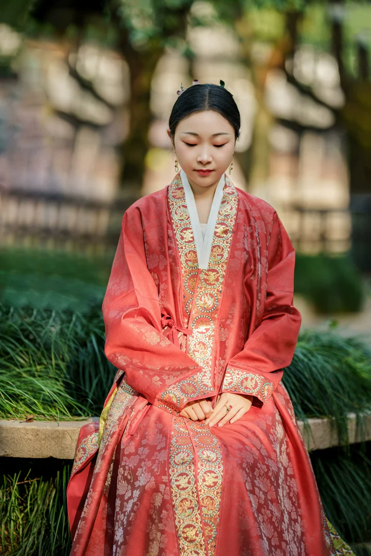 Hé Tang 荷塘 Lotus Pond Ming Dynasty Jiaoling Chang Ao Long Shirt - Image 11