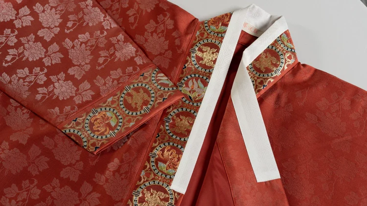 Hé Tang 荷塘 Lotus Pond Ming Dynasty Jiaoling Chang Ao Long Shirt - Image 12