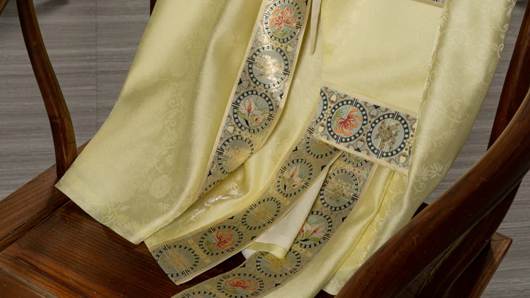 Hé Tang 荷塘 Lotus Pond Ming Dynasty Jiaoling Chang Ao Long Shirt - Image 14