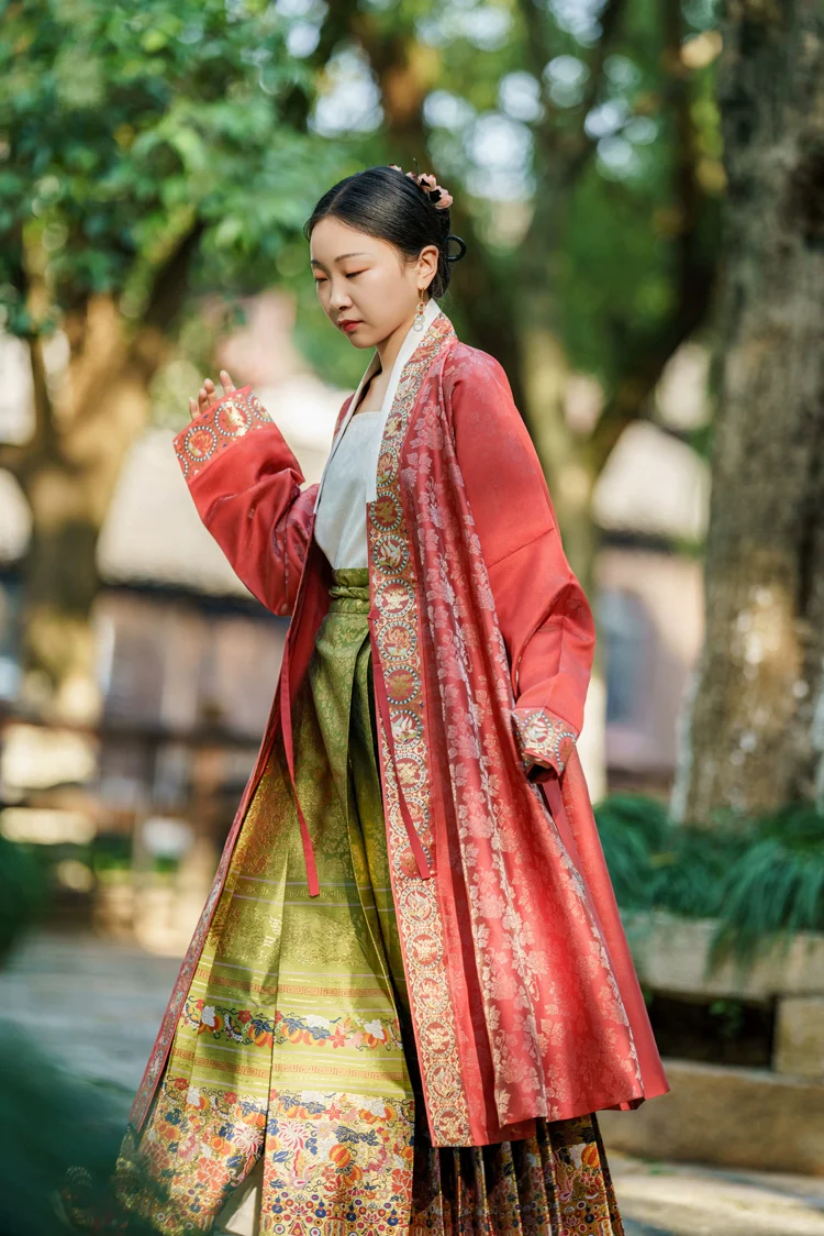 Hé Tang 荷塘 Lotus Pond Ming Dynasty Jiaoling Chang Ao Long Shirt - Image 2