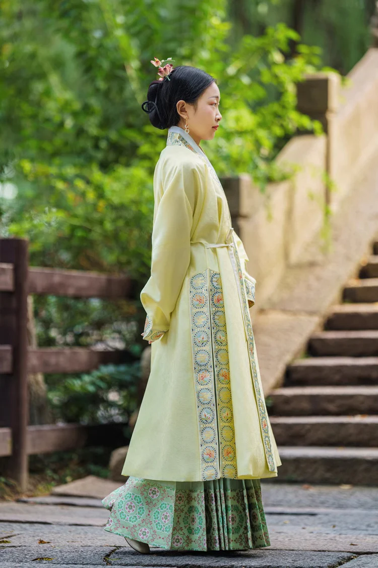 Hé Tang 荷塘 Lotus Pond Ming Dynasty Jiaoling Chang Ao Long Shirt - Image 6