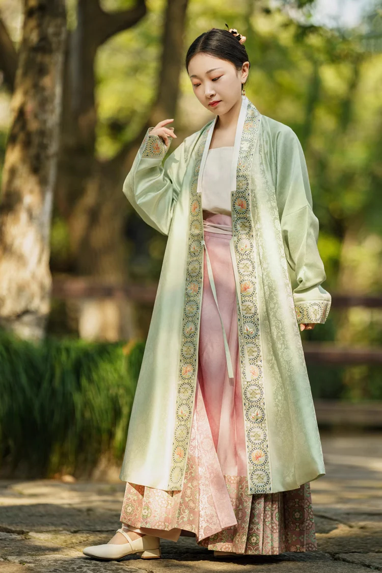Hé Tang 荷塘 Lotus Pond Ming Dynasty Jiaoling Chang Ao Long Shirt - Image 7
